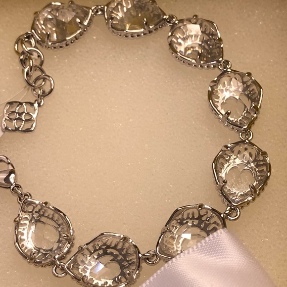 NWT Kendra Scott Brynn Bracelet Silver & Faceted - Picture 8 of 10
